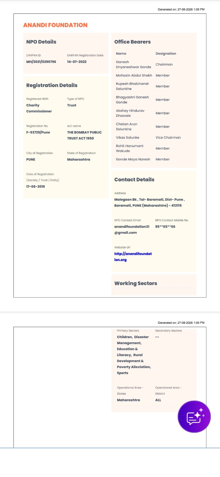 NGO Darpan Registration